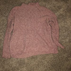 Pink mock neck sweater